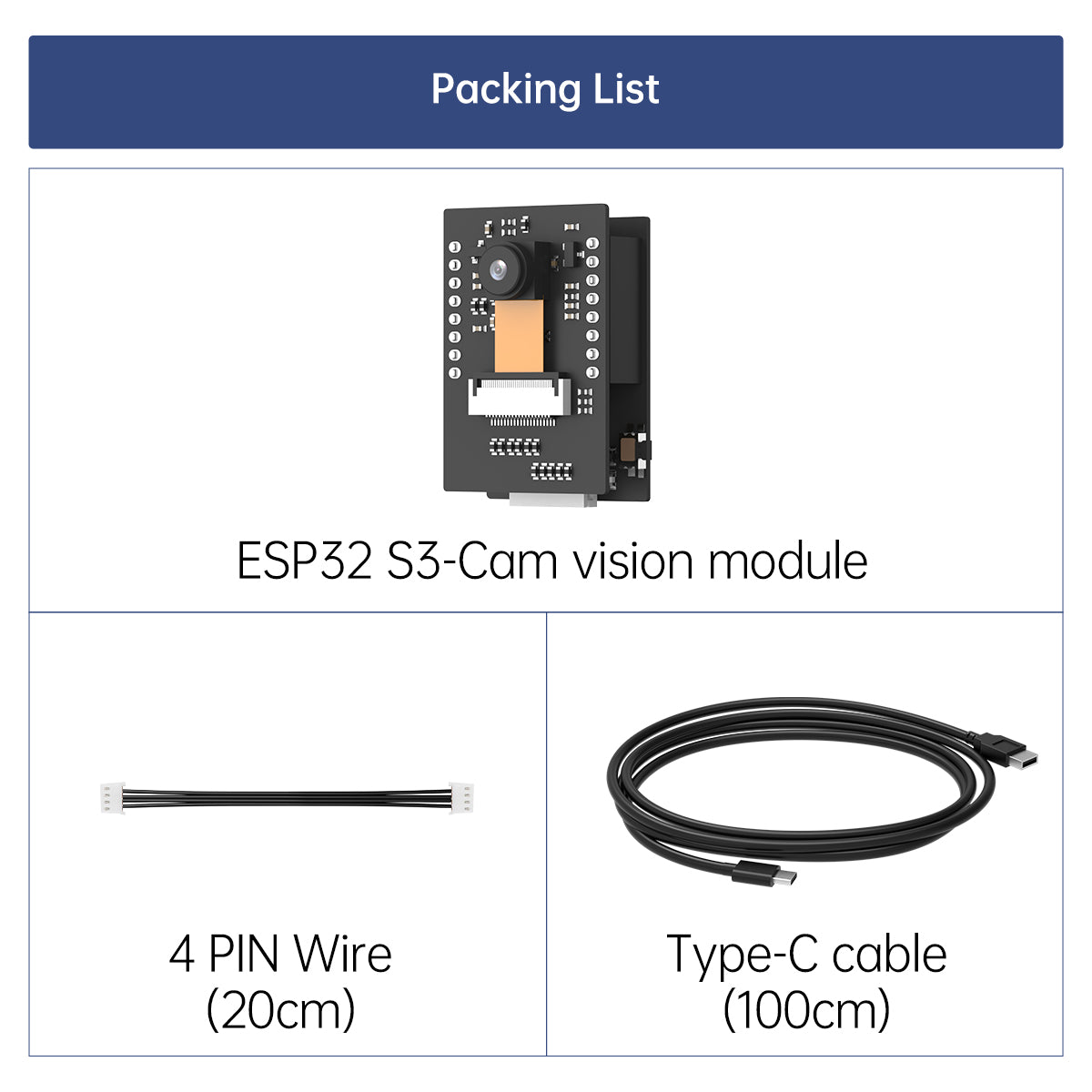 ESP32 S3-Cam AI Vision Module ESP32-S3 Chip WiFi Real-Time Image Transmis-sion for IoT, AI and Robot Development ESP32 S3-Cam AI Vision Module ESP32-S3 Chip WiFi Real-Time Image Transmis-sion for IoT, AI and Robot Development